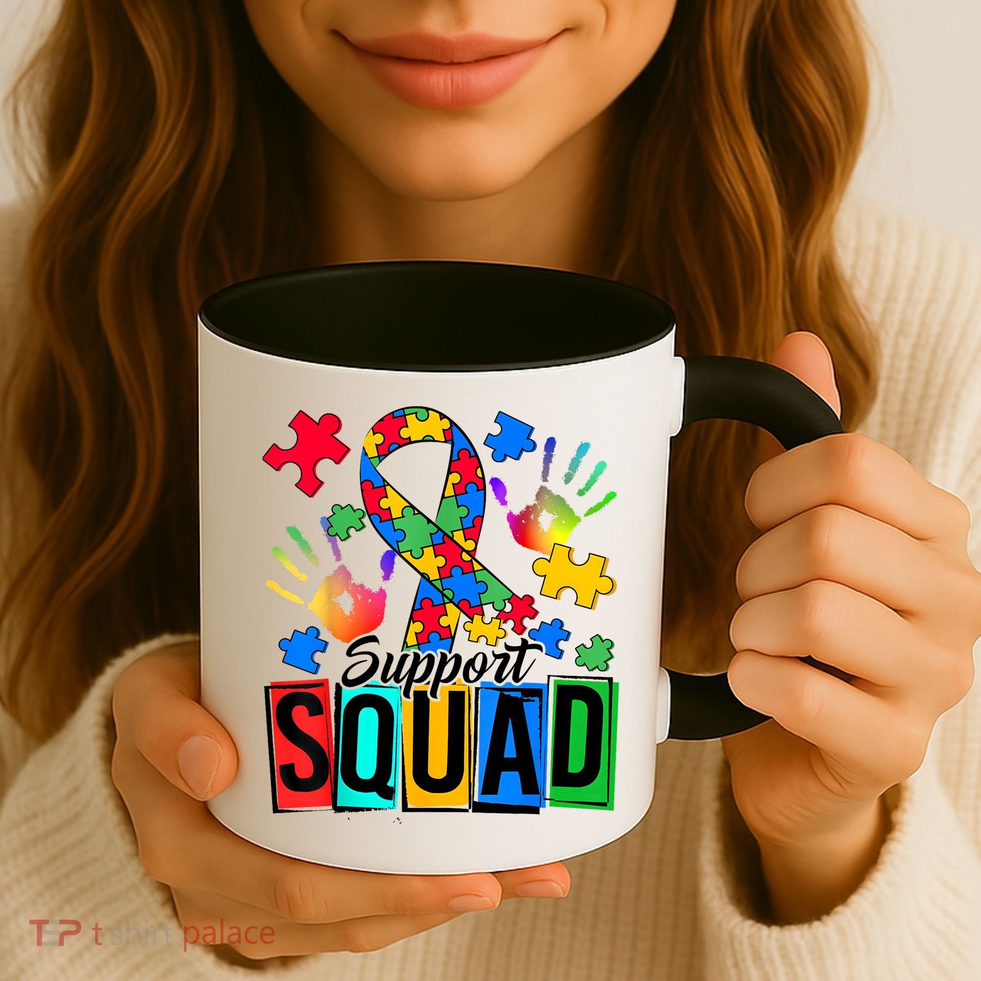 Autism Awareness Support Squad Family Coffee Mug
