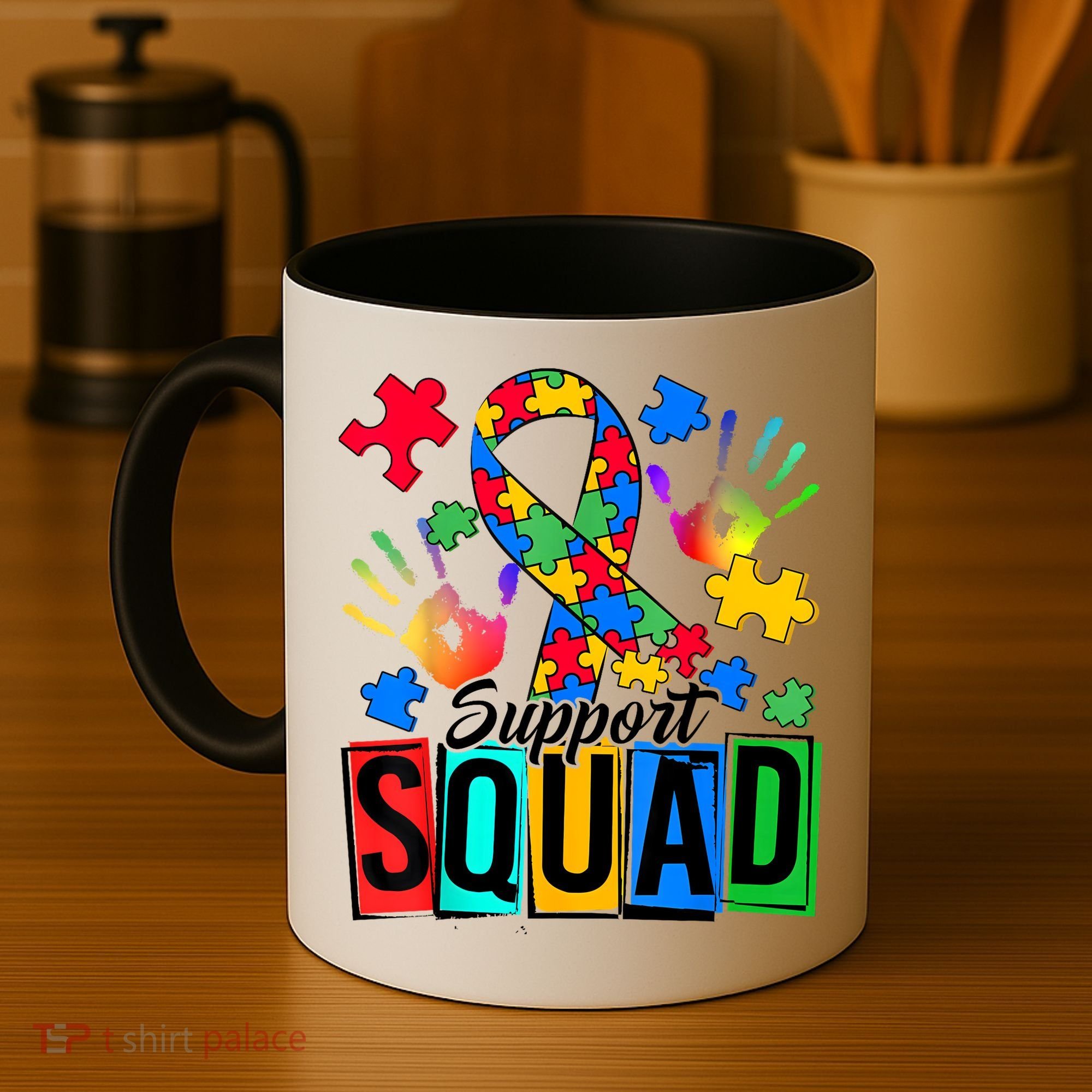 Autism Awareness Support Squad Family Coffee Mug