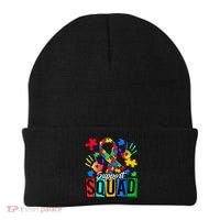 Autism Awareness Support Squad Family Beanie thumb 0