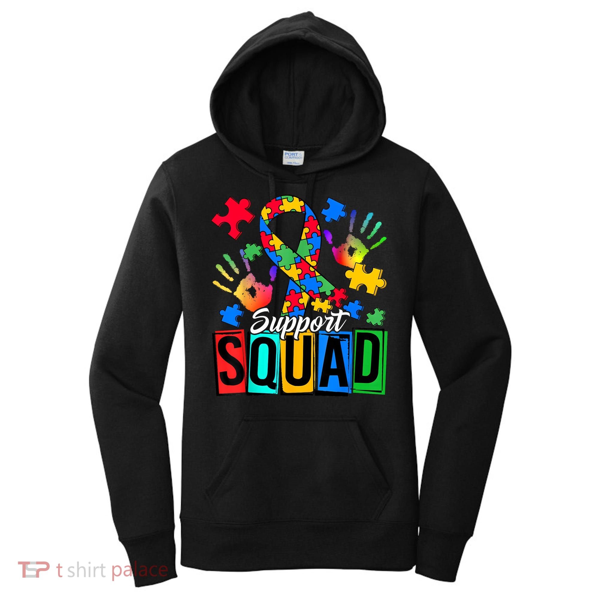 Autism Awareness Support Squad Family Women's Hoodie