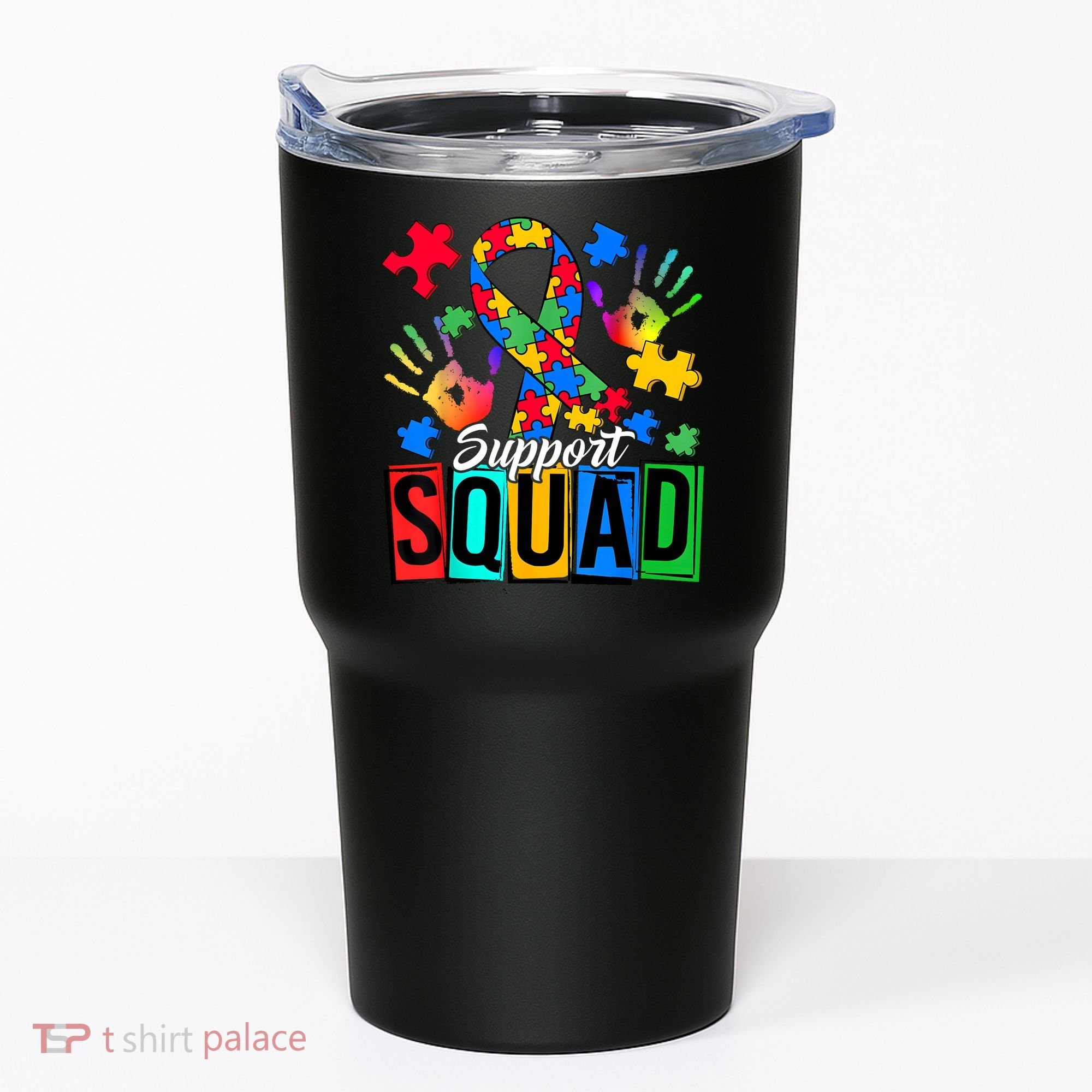 Autism Awareness Support Squad Family Tumbler