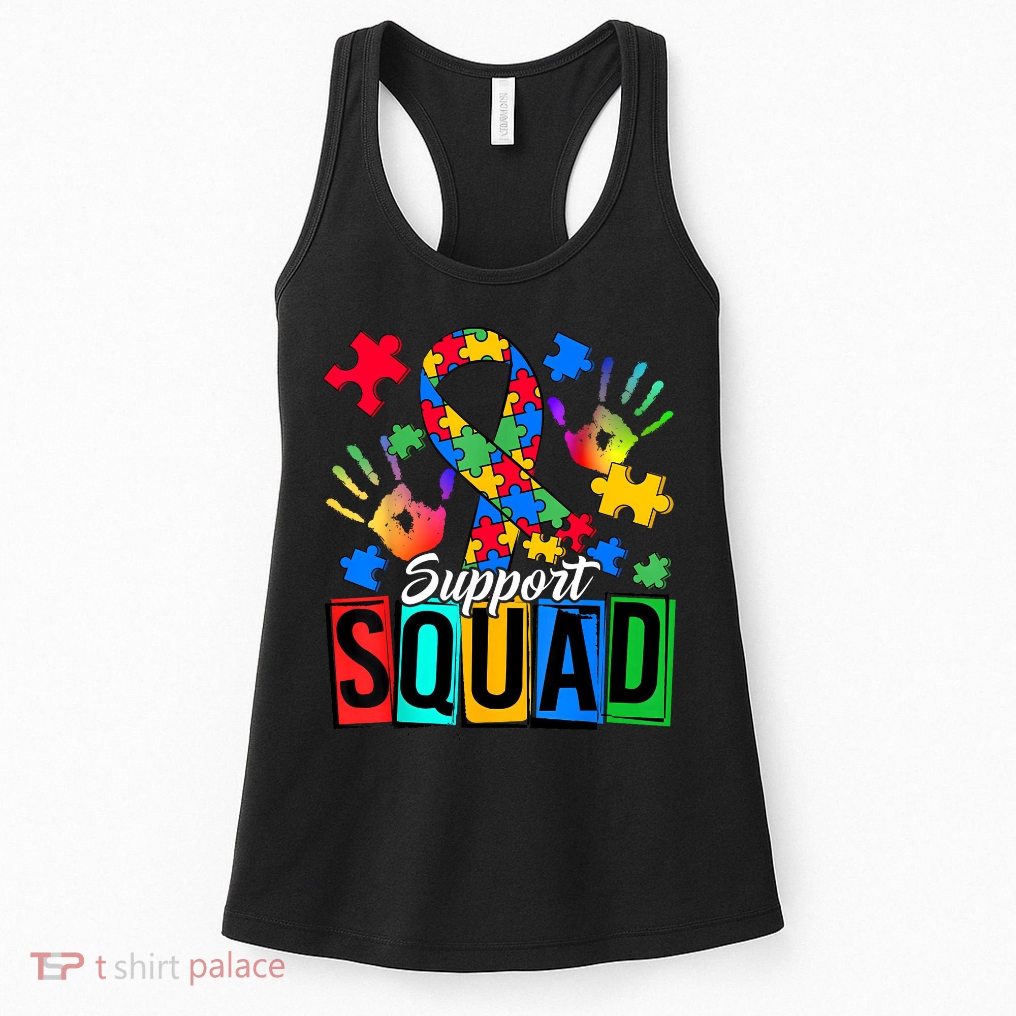 Autism Awareness Support Squad Family Women's Tank Top