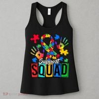 Autism Awareness Support Squad Family Women's Tank Top thumb 3