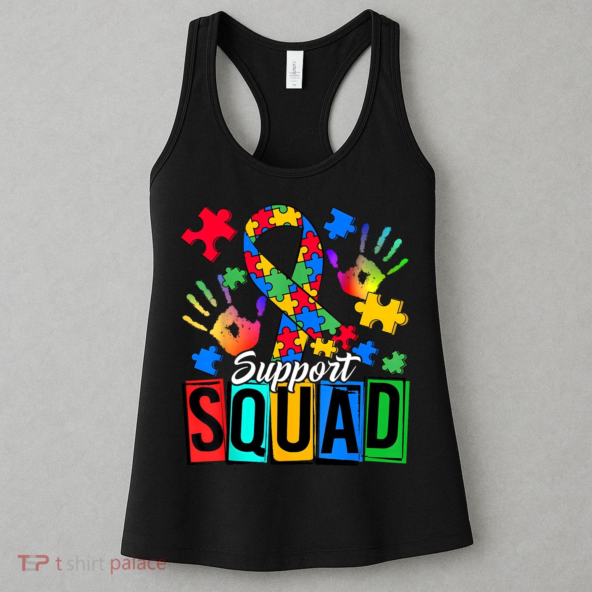 Autism Awareness Support Squad Family Women's Tank Top