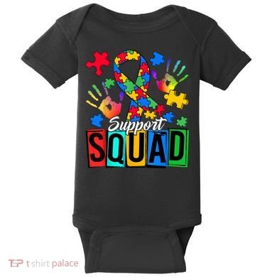 Autism Awareness Support Squad Family Baby Bodysuit