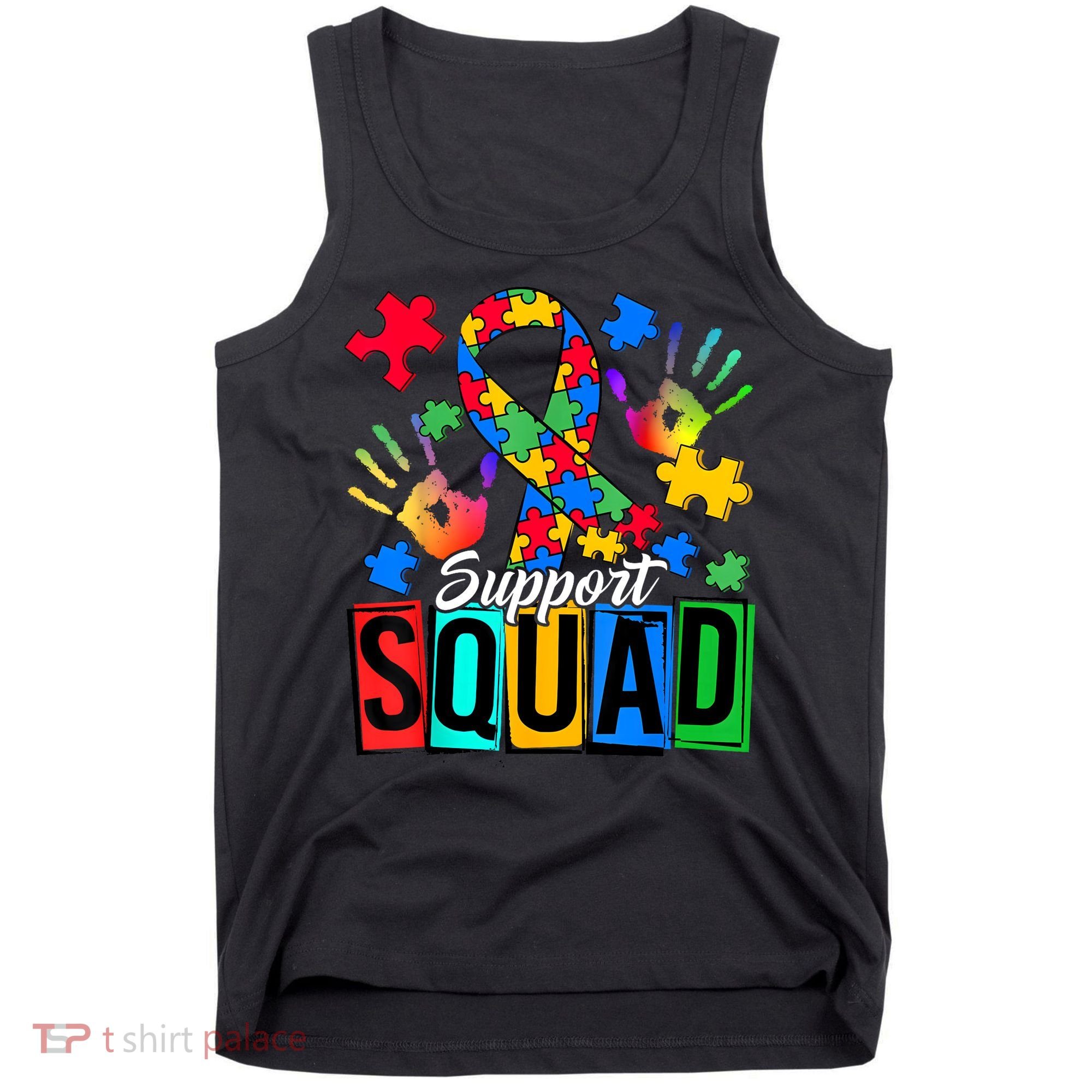 Autism Awareness Support Squad Family Tank Top