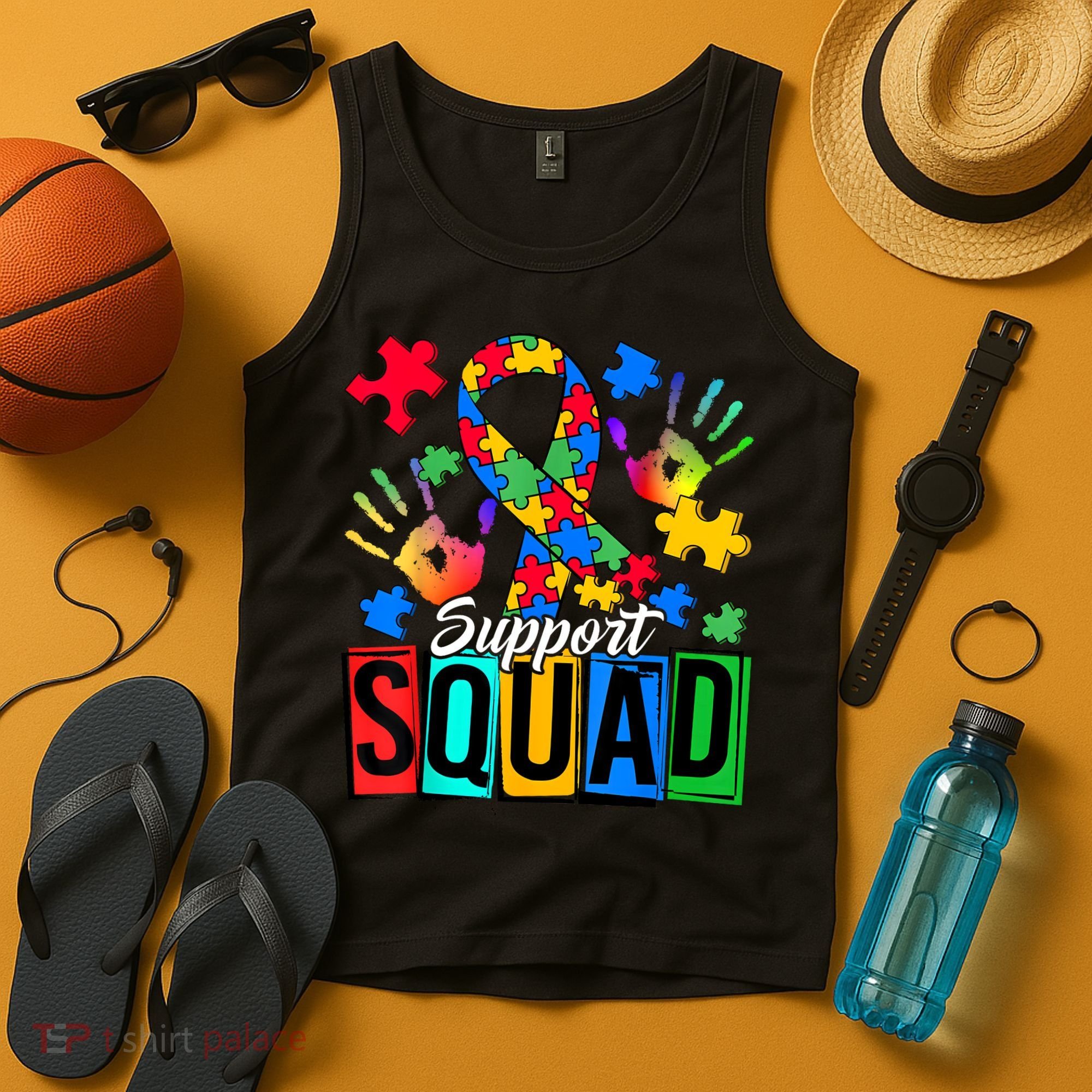Autism Awareness Support Squad Family Tank Top