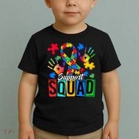 Autism Awareness Support Squad Family Toddler T-Shirt thumb 2