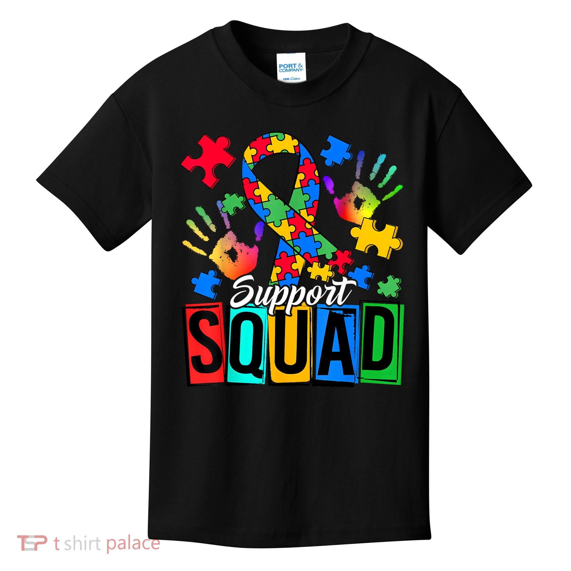 Autism Awareness Support Squad Family Kids T-Shirt