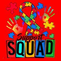 Autism Awareness Support Squad Family Santa Hat thumb 1