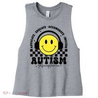 Autism Acceptance Special Education Teacher Women's Racerback Cropped Tank thumb 0