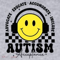 Autism Acceptance Special Education Teacher Women's Racerback Cropped Tank thumb 2