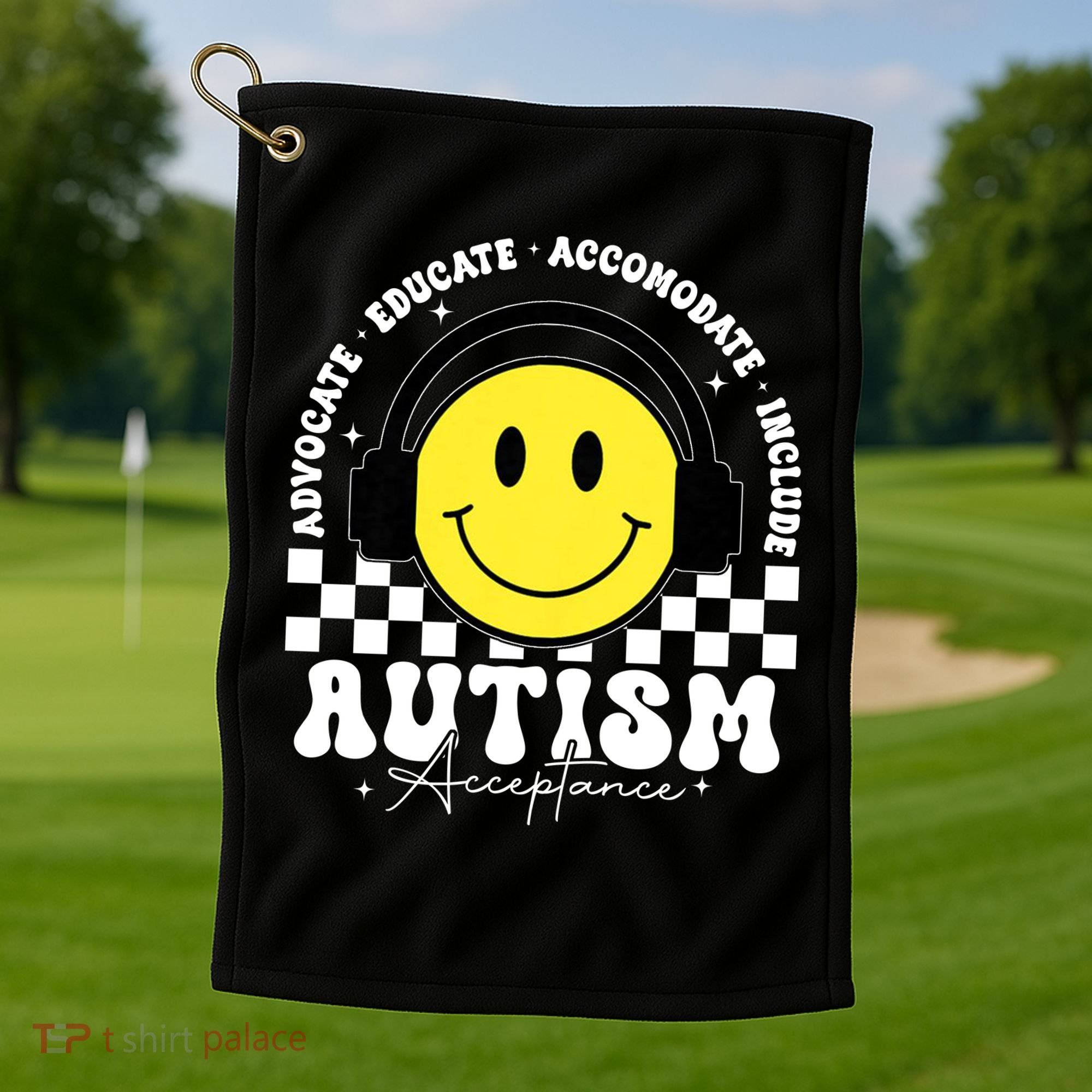 Autism Acceptance Special Education Teacher Golf Towel