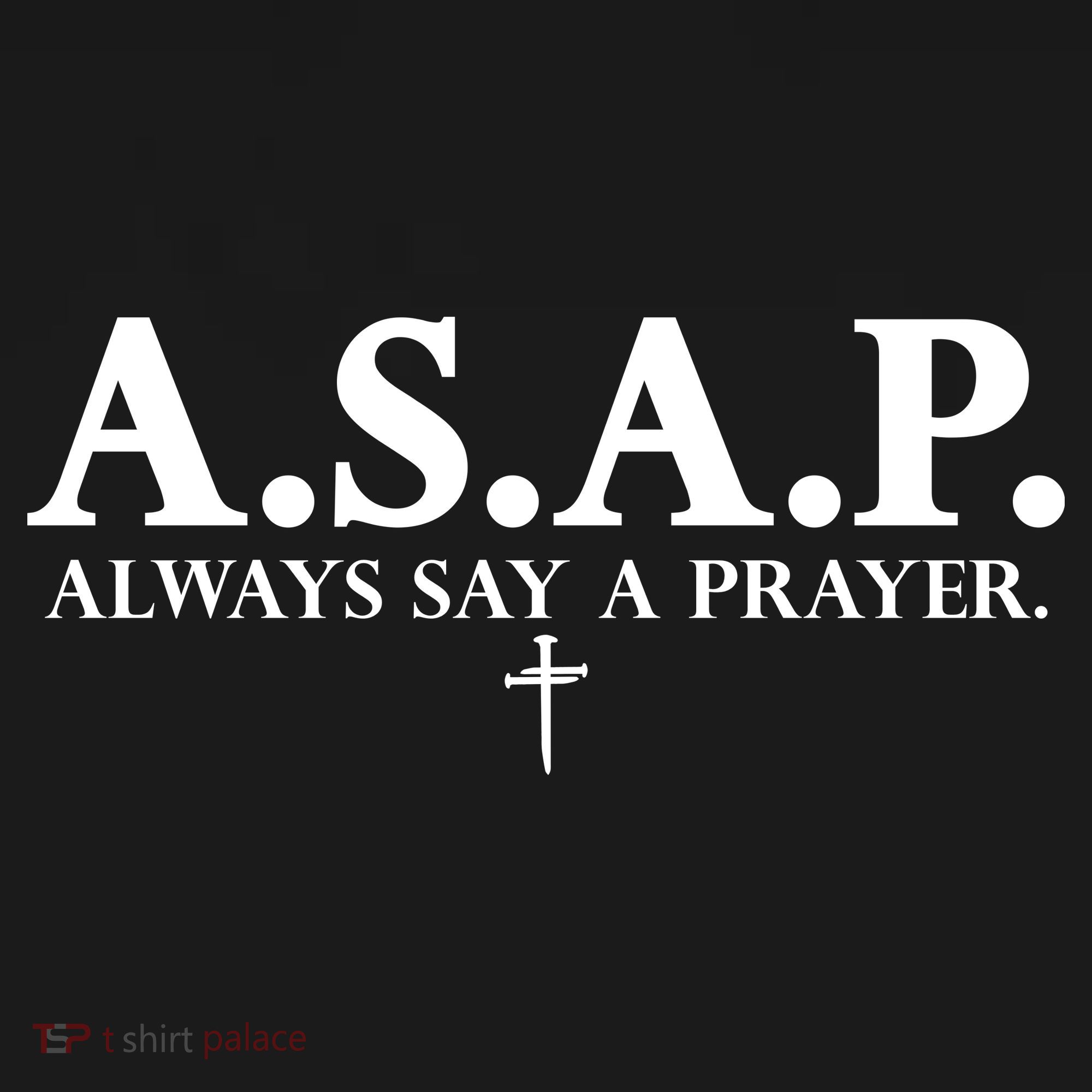 Asap Always Say A Prayer 3 Nails Cross Jesus Christ Christian Catholic Women's Hoodie