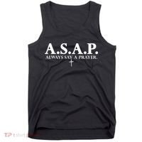 Asap Always Say A Prayer 3 Nails Cross Jesus Christ Christian Catholic Tank Top thumb 0