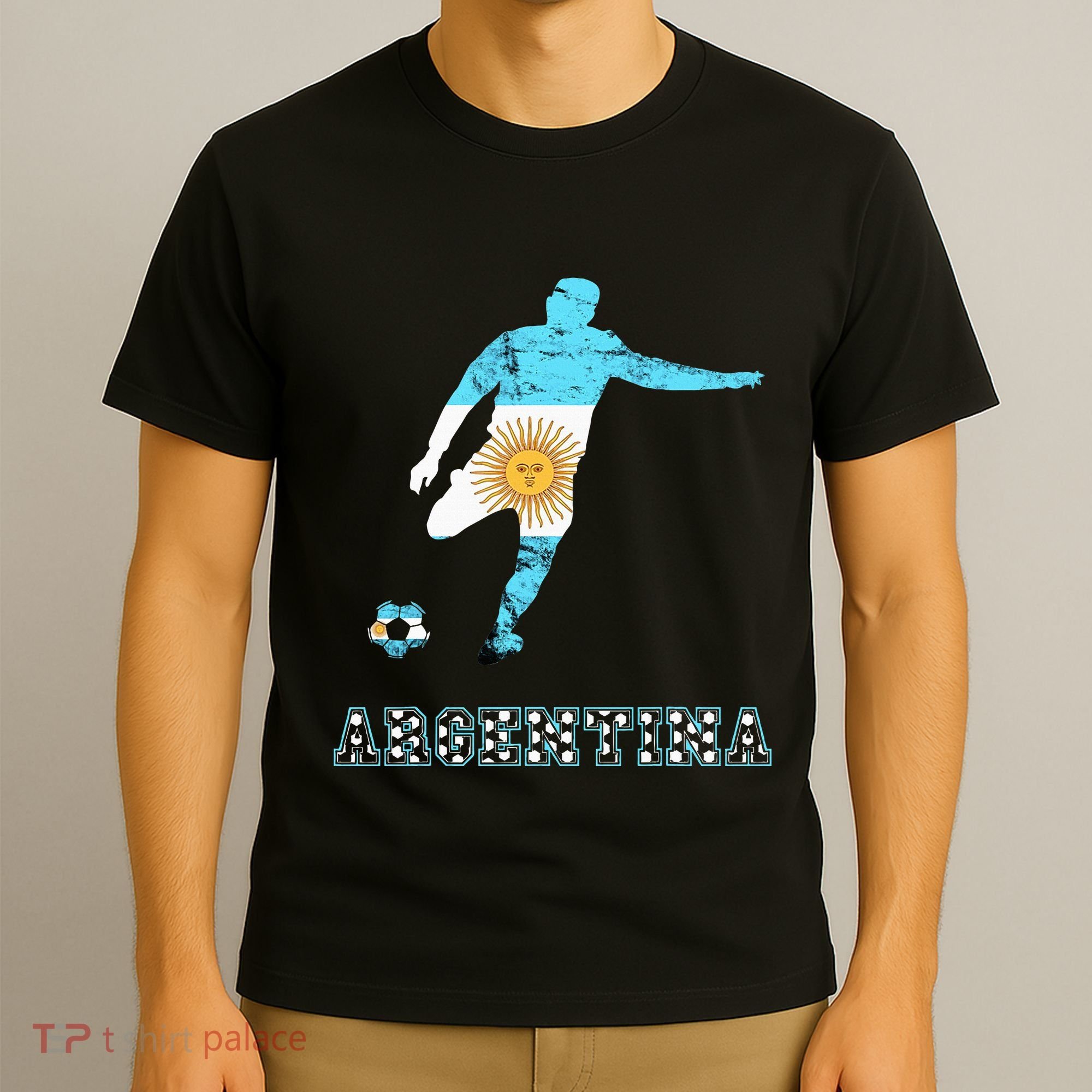 Argentina Argentina Soccer Player Sun Of May Argentina Flag T-Shirt