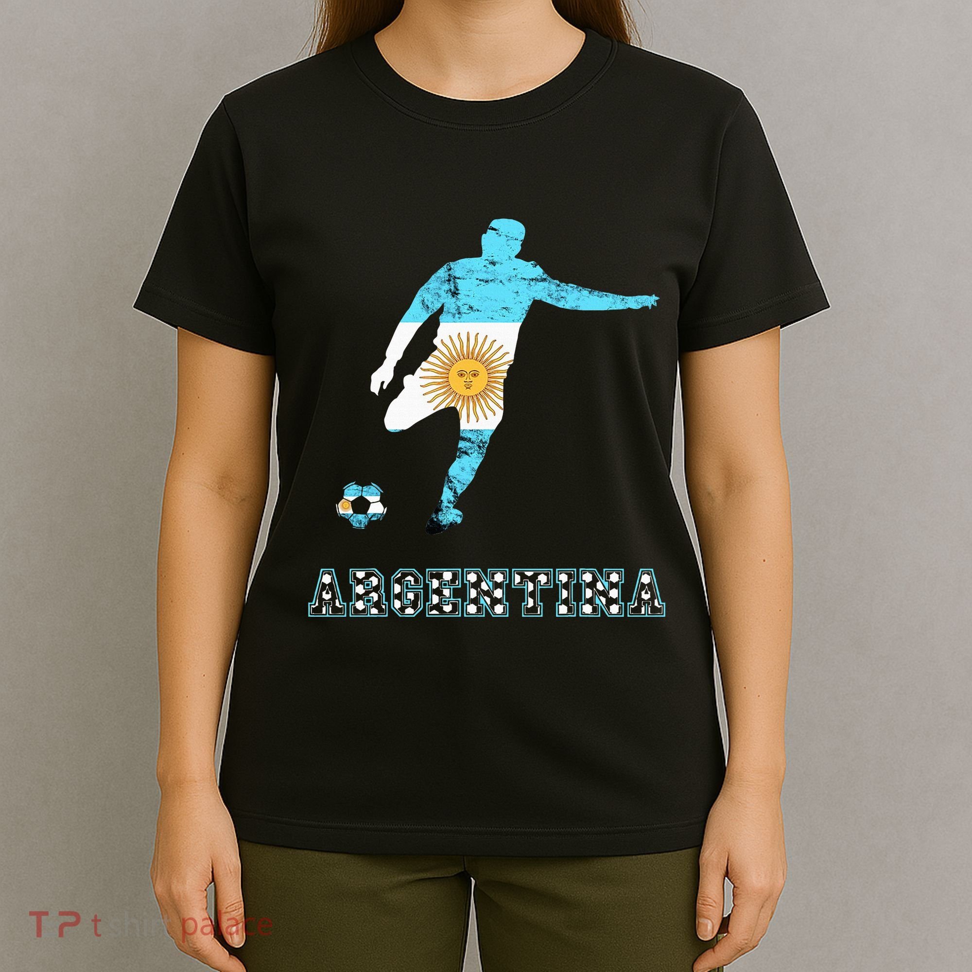 Argentina Argentina Soccer Player Sun Of May Argentina Flag T-Shirt