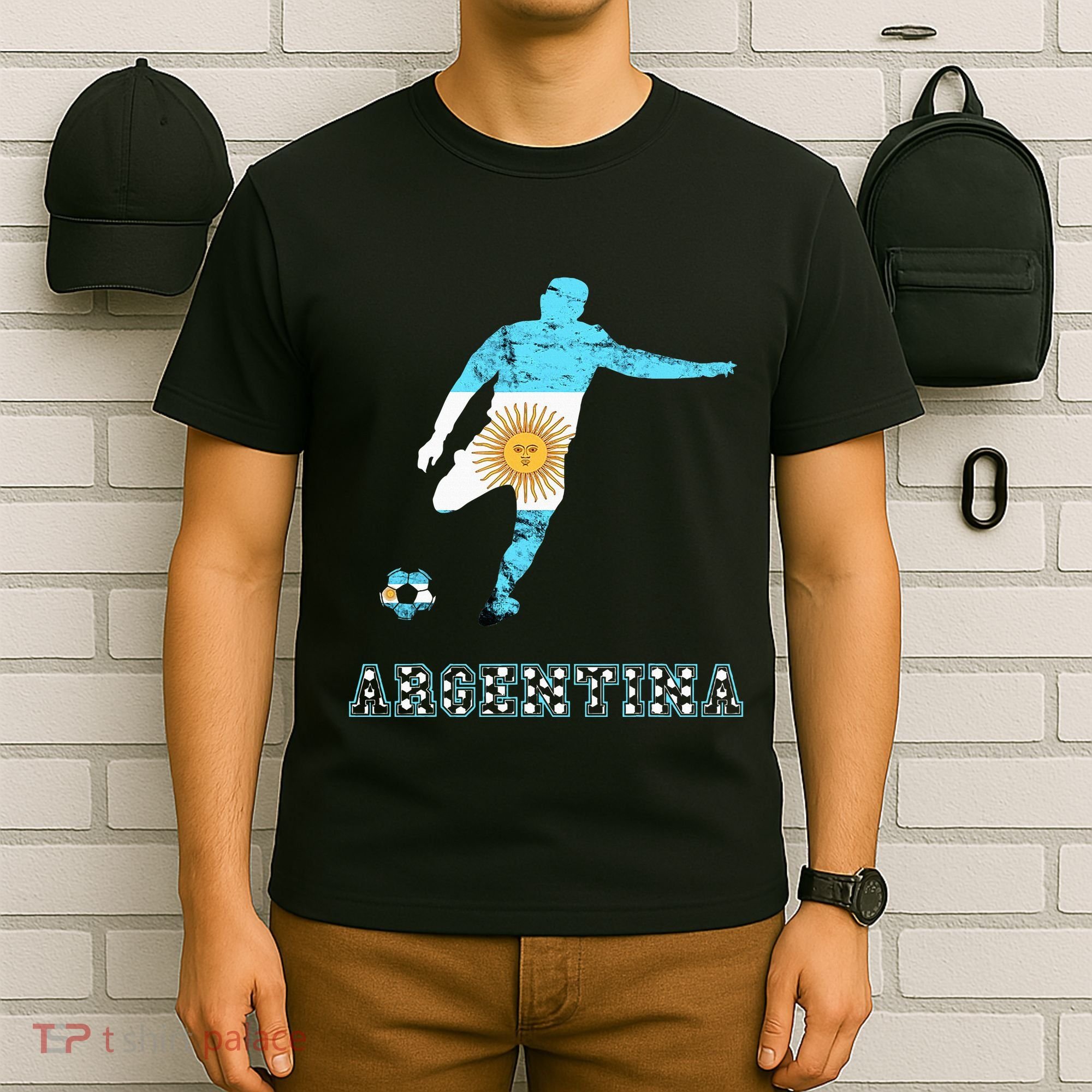 Argentina Argentina Soccer Player Sun Of May Argentina Flag T-Shirt