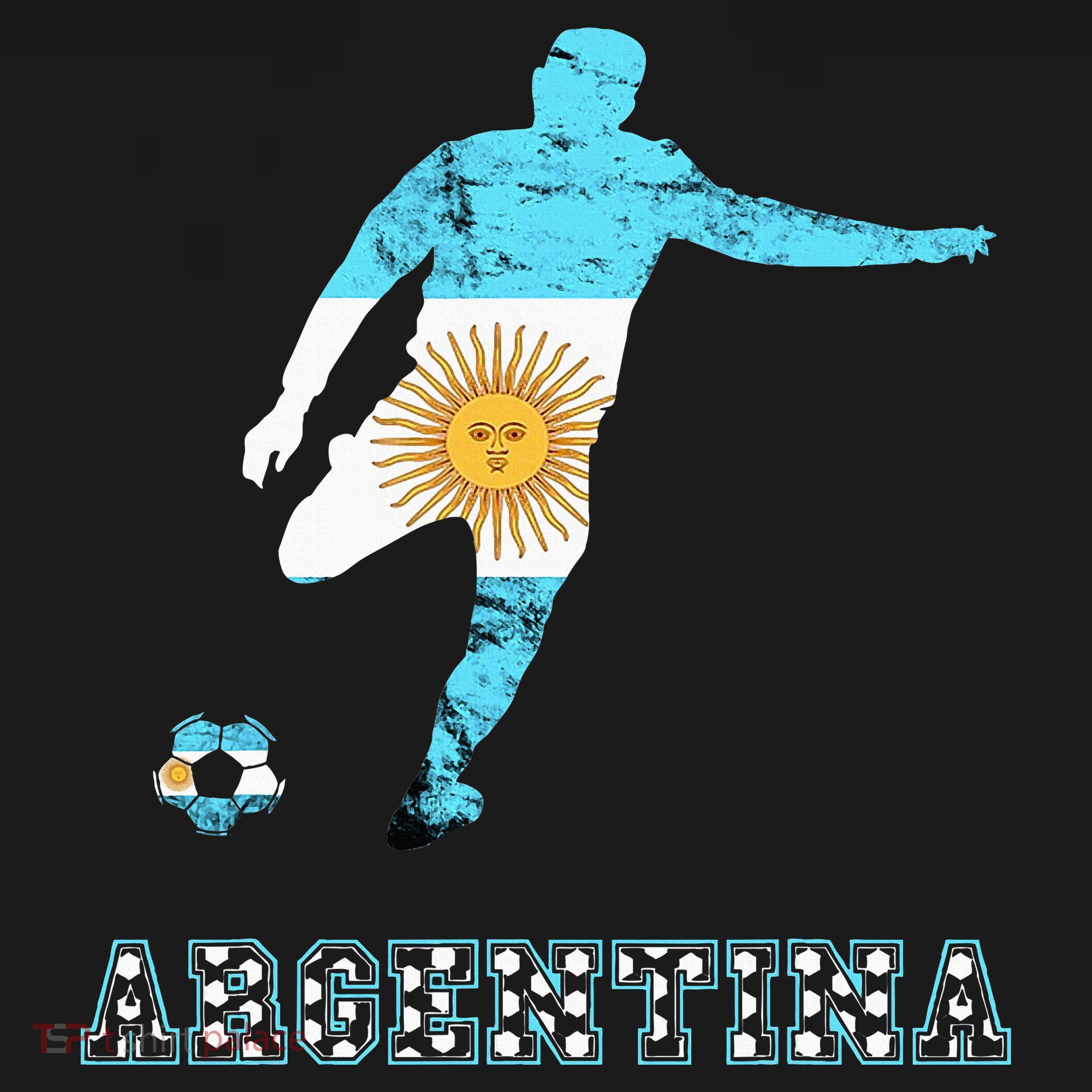 Argentina Argentina Soccer Player Sun Of May Argentina Flag T-Shirt