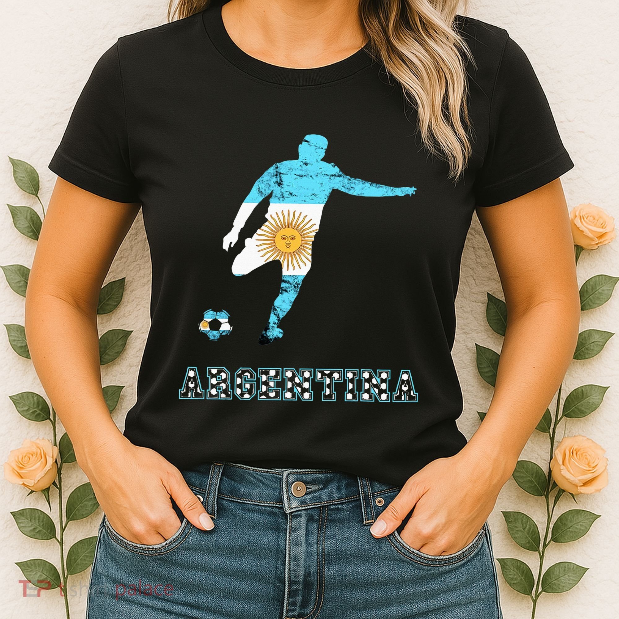 Argentina Argentina Soccer Player Sun Of May Argentina Flag Women's T-Shirt