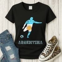 Argentina Argentina Soccer Player Sun Of May Argentina Flag Women's T-Shirt thumb 3