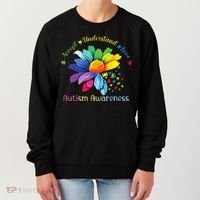 Autism Awareness Sunflower Accept Understand Love Autistic Women's Sweatshirt thumb 0