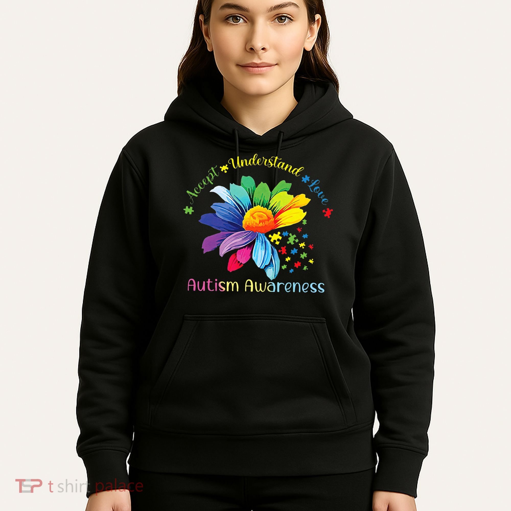 Autism Awareness Sunflower Accept Understand Love Autistic Hoodie