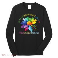 Autism Awareness Sunflower Accept Understand Love Autistic Long Sleeve Shirt thumb 0