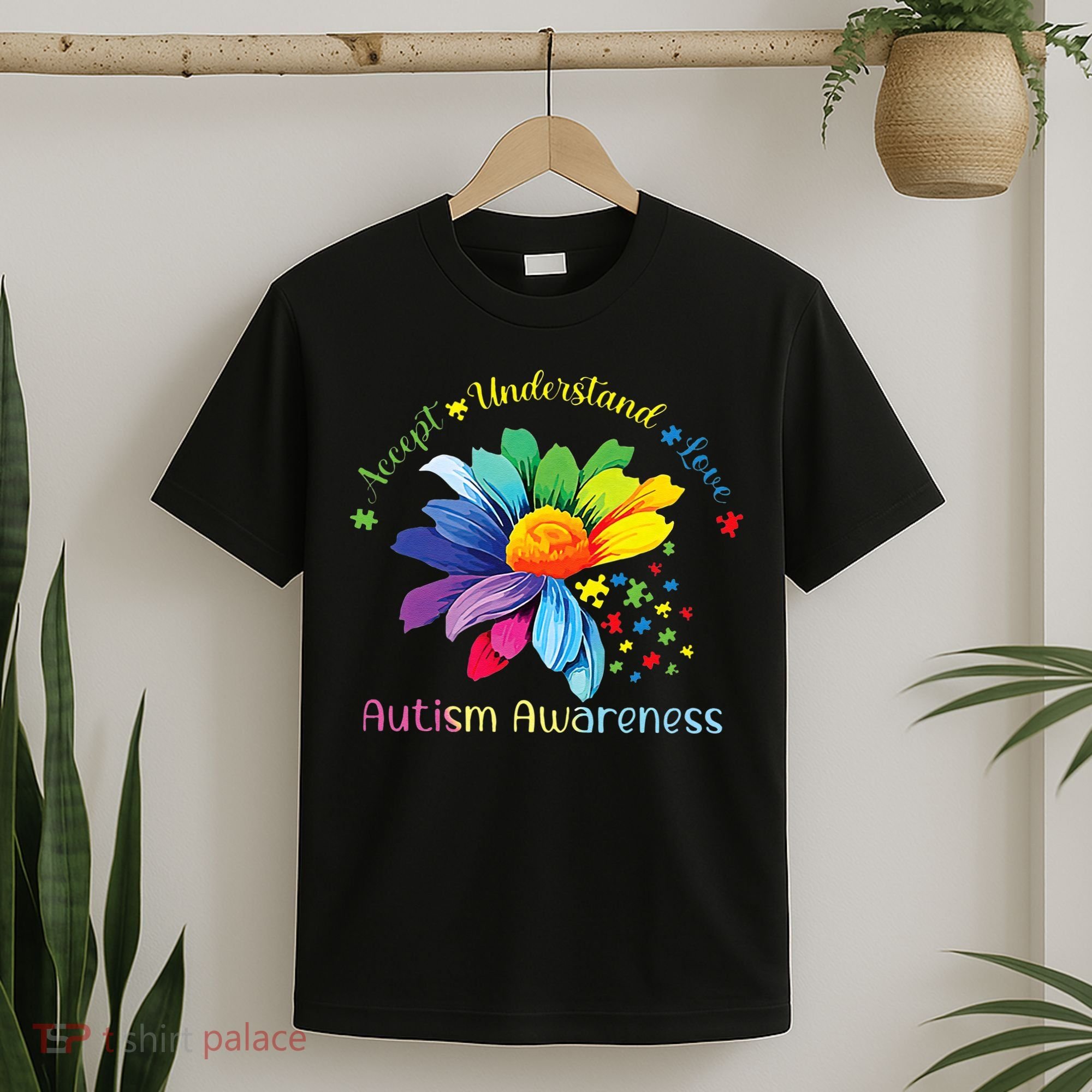 Autism Awareness Sunflower Accept Understand Love Autistic T-Shirt