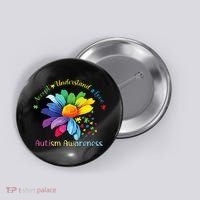 Autism Awareness Sunflower Accept Understand Love Autistic Button thumb 0