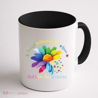Autism Awareness Sunflower Accept Understand Love Autistic Coffee Mug thumb 1