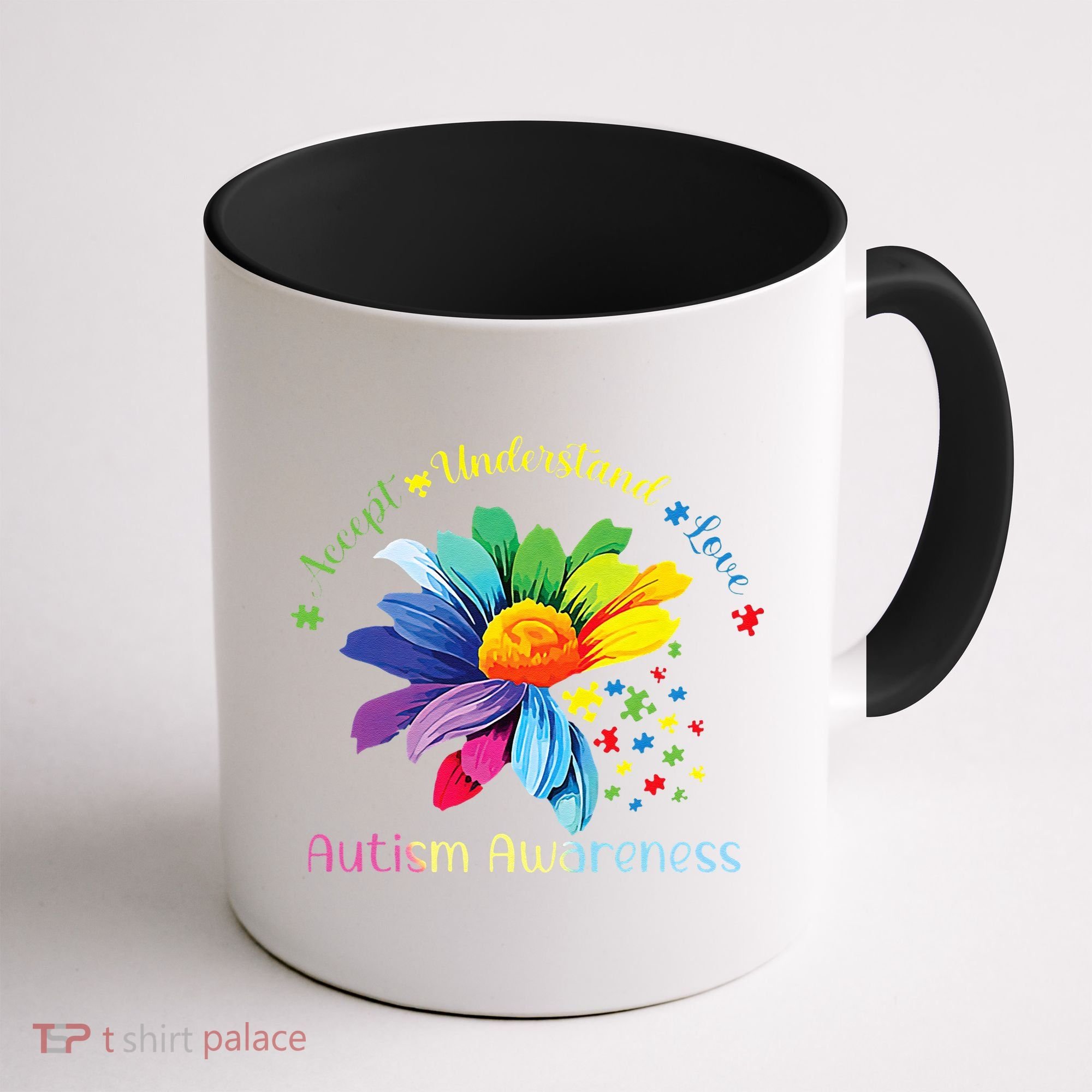 Autism Awareness Sunflower Accept Understand Love Autistic Coffee Mug