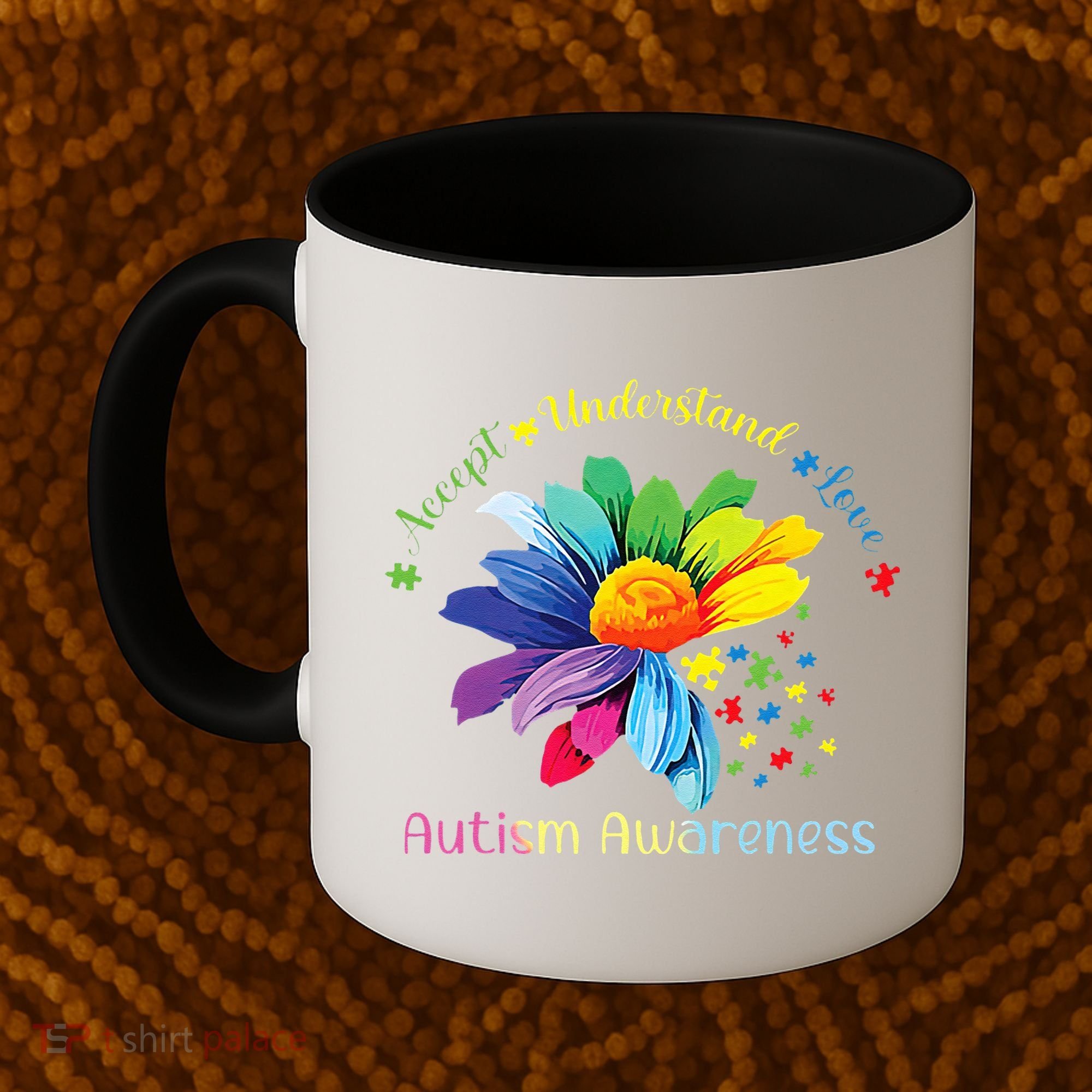 Autism Awareness Sunflower Accept Understand Love Autistic Coffee Mug