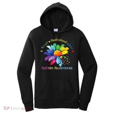 Autism Awareness Sunflower Accept Understand Love Autistic Women's Hoodie