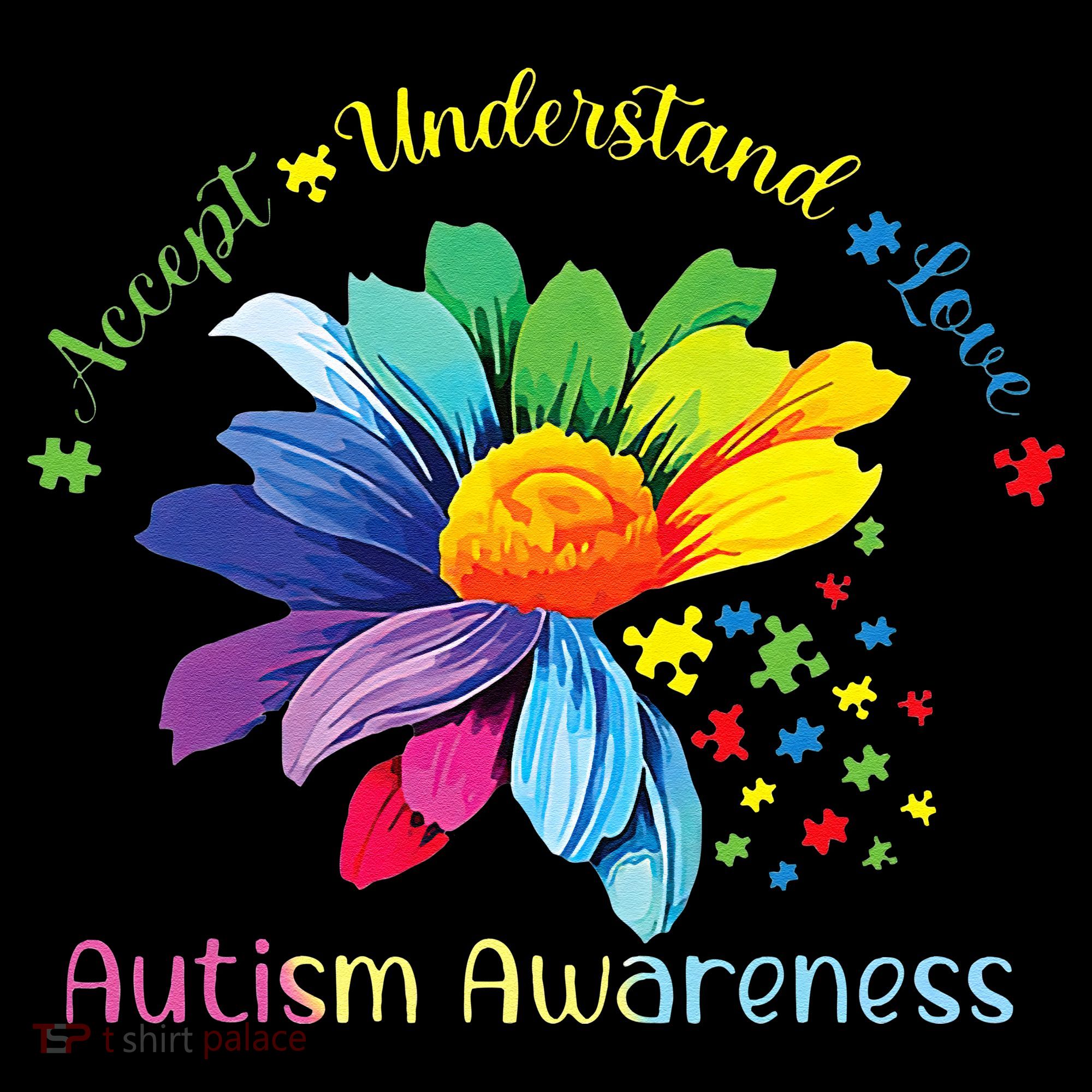 Autism Awareness Sunflower Accept Understand Love Autistic Women's Hoodie