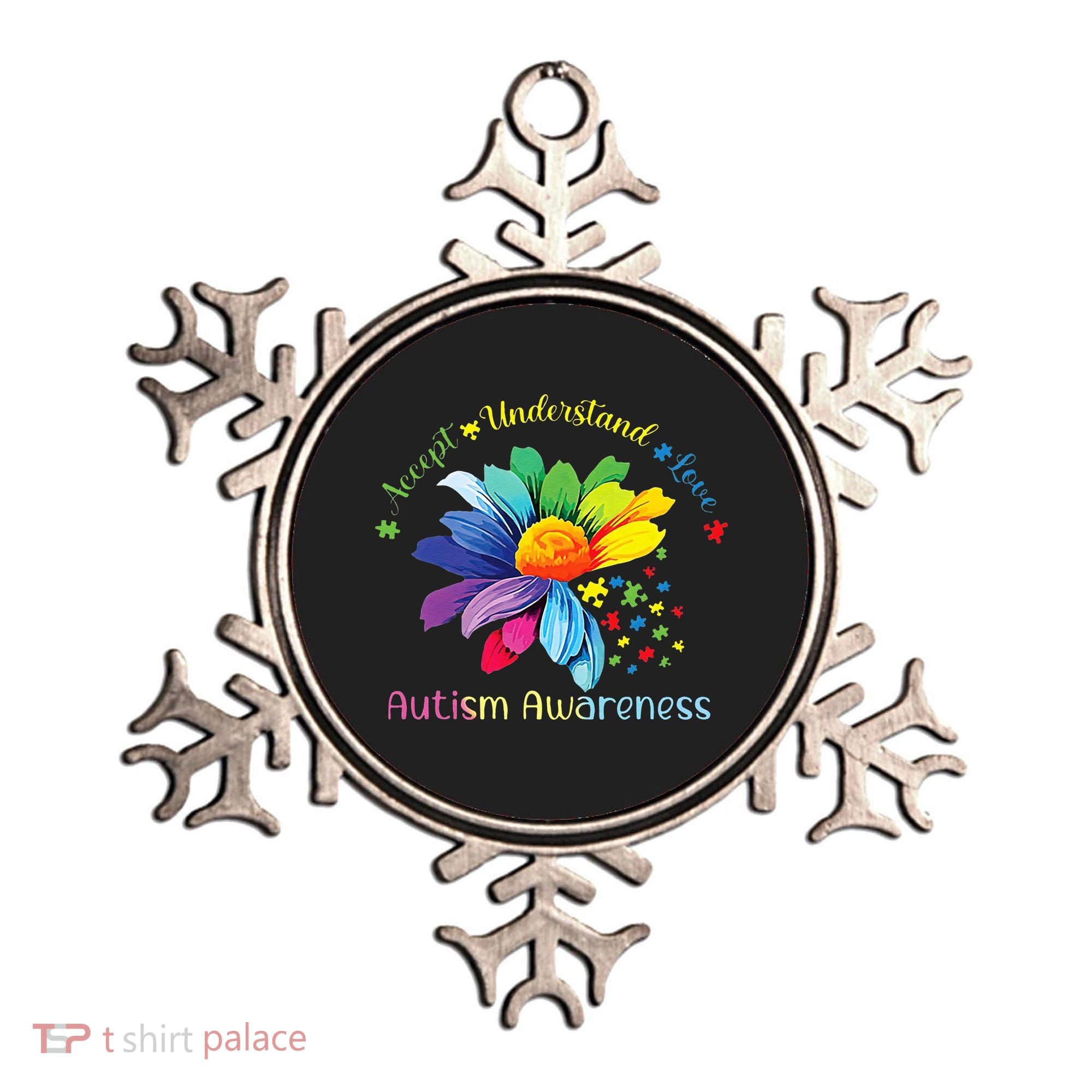 Autism Awareness Sunflower Accept Understand Love Autistic Ornament