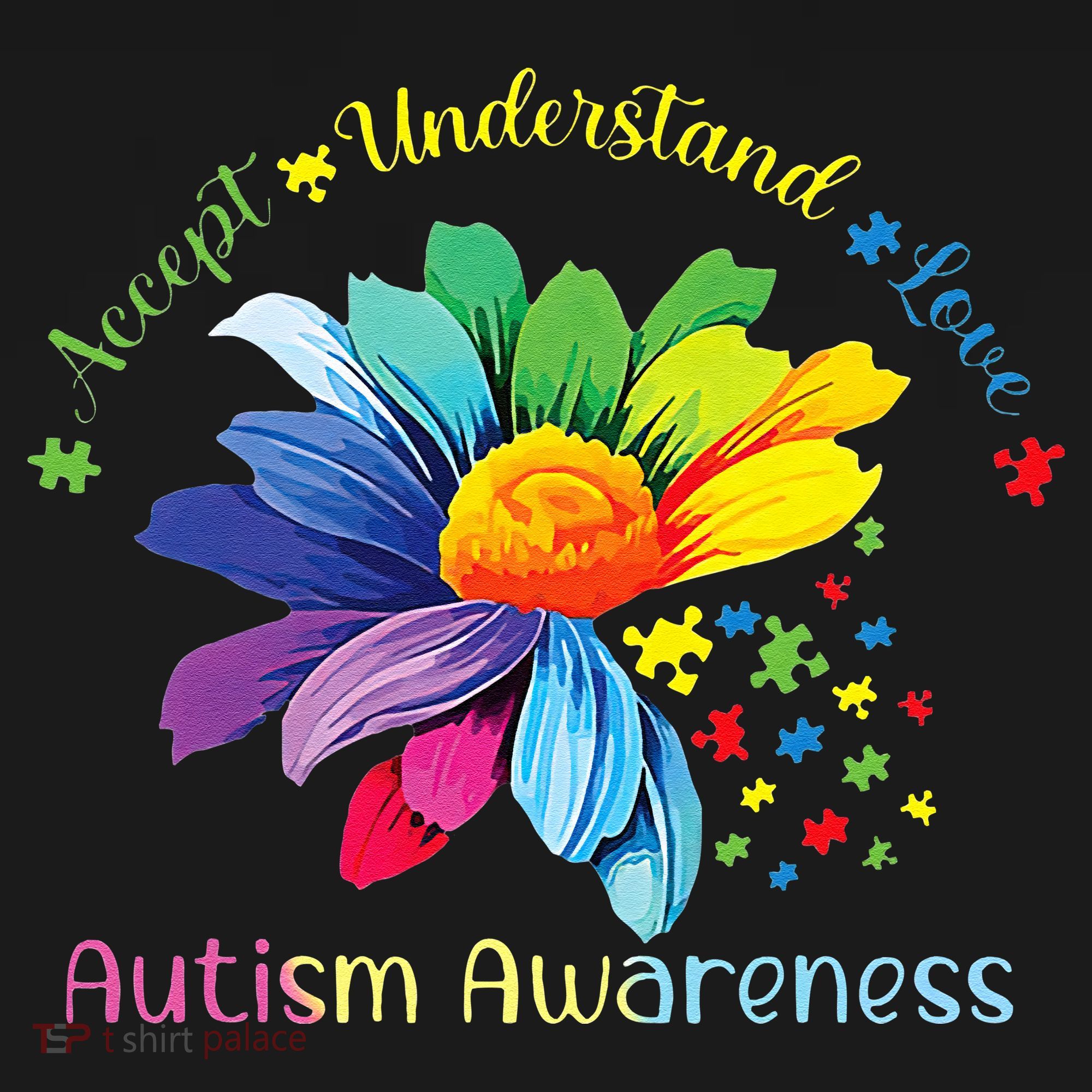 Autism Awareness Sunflower Accept Understand Love Autistic Ornament