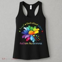 Autism Awareness Sunflower Accept Understand Love Autistic Women's Tank Top thumb 3