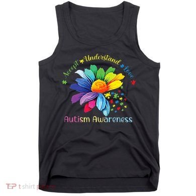 Autism Awareness Sunflower Accept Understand Love Autistic Tank Top
