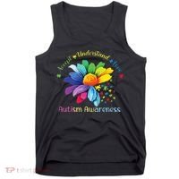 Autism Awareness Sunflower Accept Understand Love Autistic Tank Top thumb 0