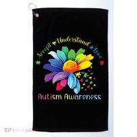 Autism Awareness Sunflower Accept Understand Love Autistic Golf Towel thumb 0