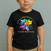 Autism Awareness Sunflower Accept Understand Love Autistic Toddler T-Shirt thumb 2