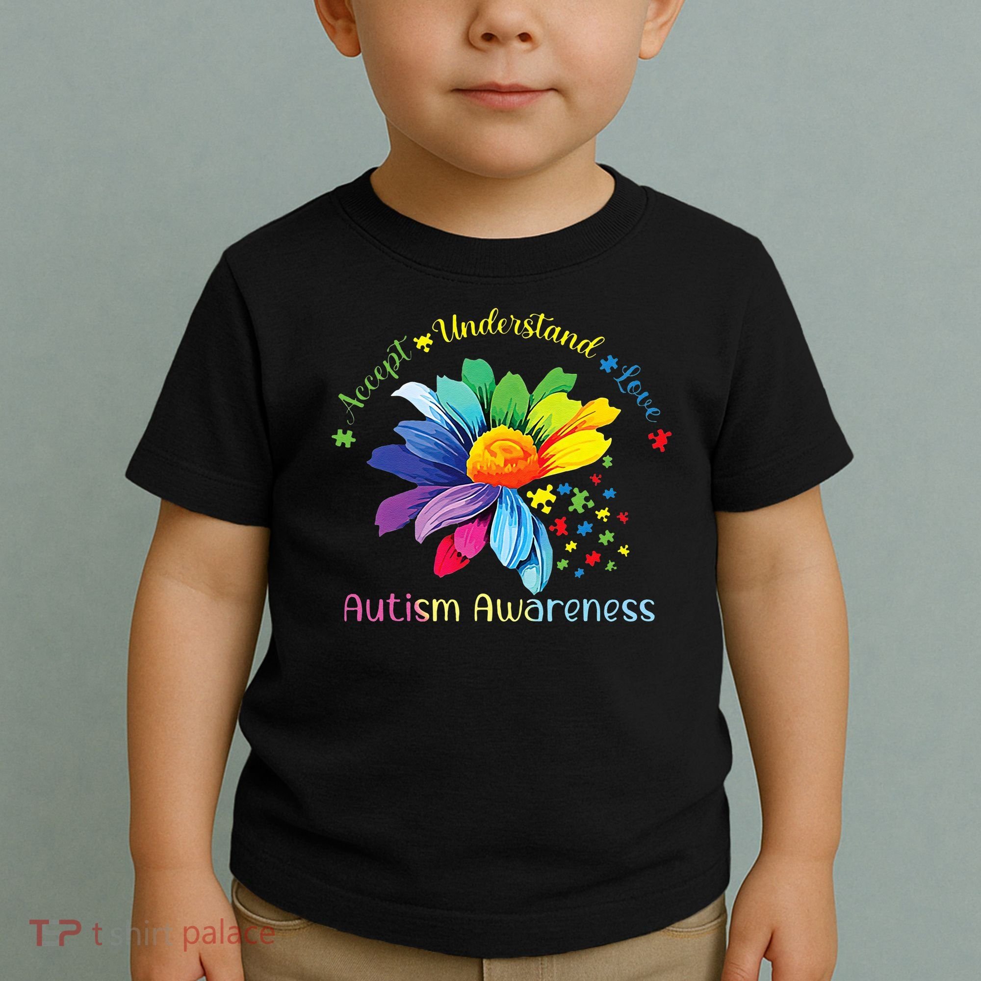 Autism Awareness Sunflower Accept Understand Love Autistic Toddler T-Shirt
