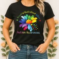 Autism Awareness Sunflower Accept Understand Love Autistic Women's T-Shirt thumb 2