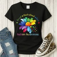 Autism Awareness Sunflower Accept Understand Love Autistic Women's T-Shirt thumb 3