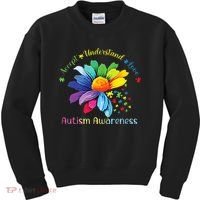 Autism Awareness Sunflower Accept Understand Love Autistic Kids Sweatshirt thumb 0