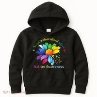 Autism Awareness Sunflower Accept Understand Love Autistic Kids Hoodie thumb 0