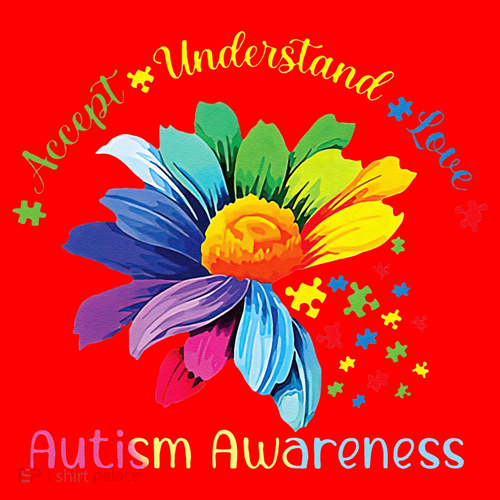 Autism Awareness Sunflower Accept Understand Love Autistic Santa Hat