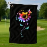 Autism Awareness Sunflower Autism Sunflower  Golf Towel thumb 1