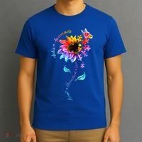Autism Awareness Sunflower Autism Sunflower  T-Shirt thumb 3